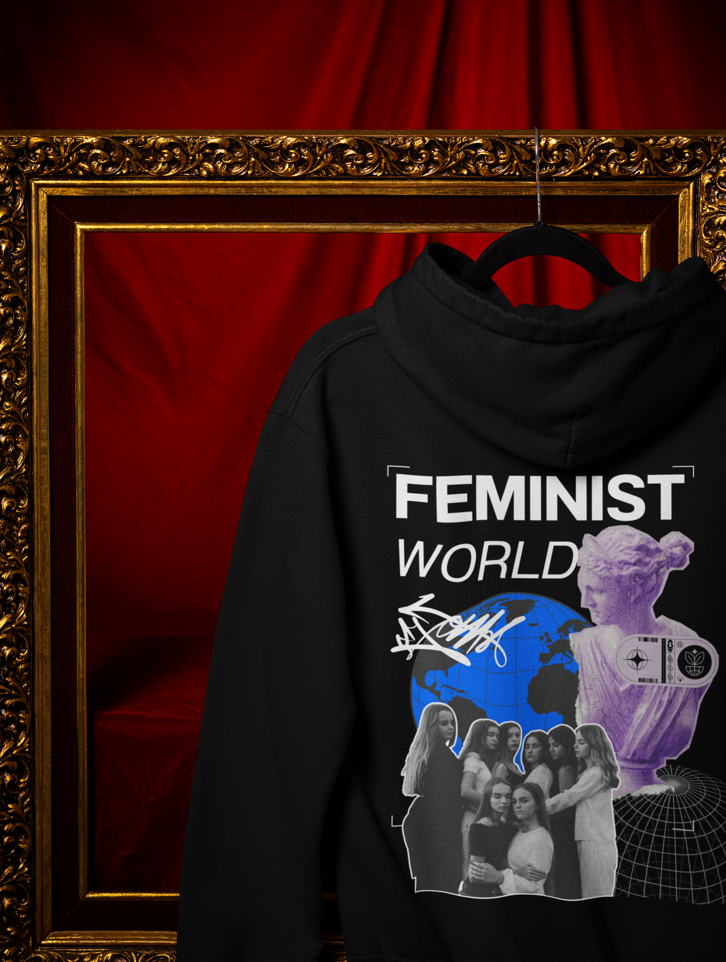 Feminist World-Unisex Feminist Oversized Hoodie