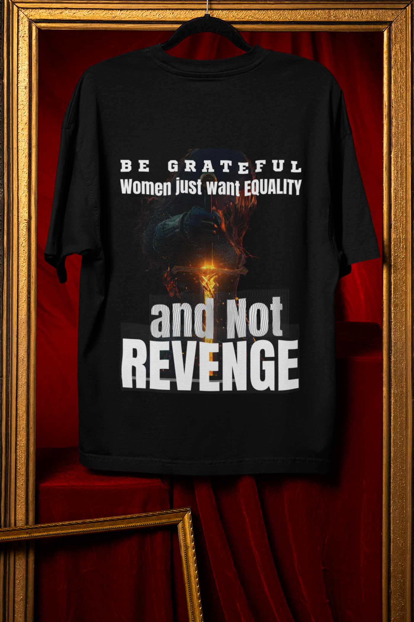 Not Revenge - Powerful Feminist Oversized T-shirt