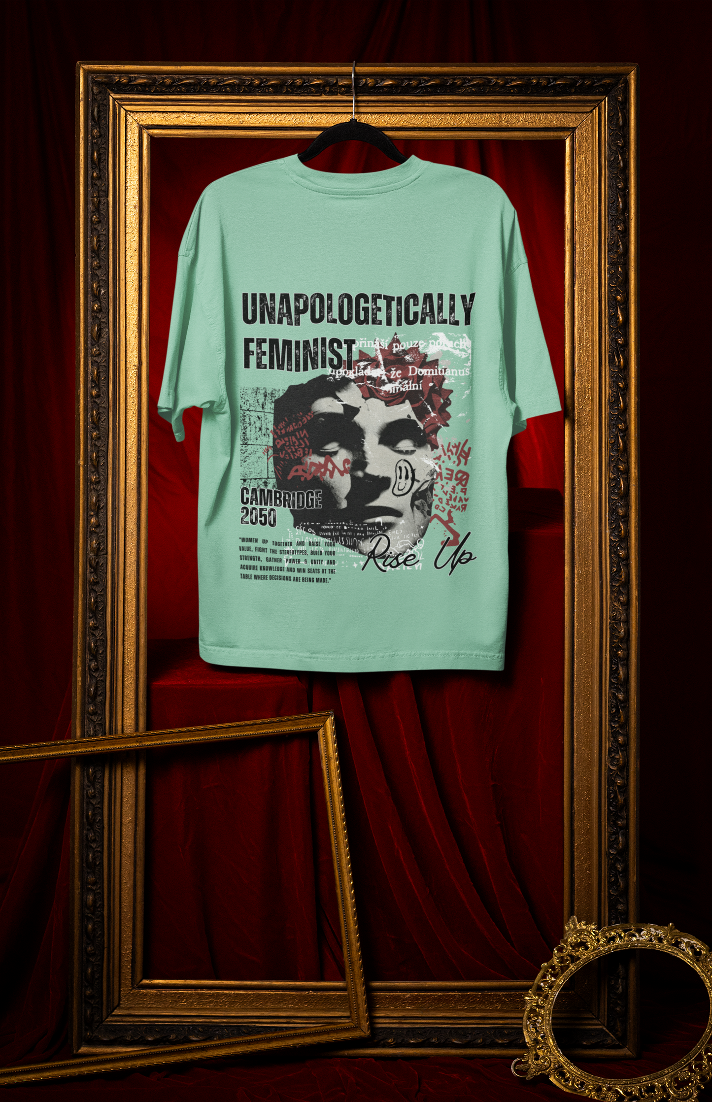 Never Give Up - Powerful Feminist Oversized T-shirt