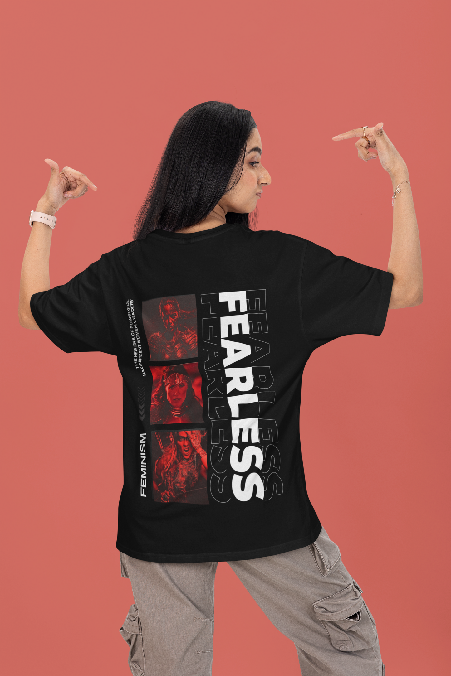 Fearless - Powerful Feminist Oversized T-shirt