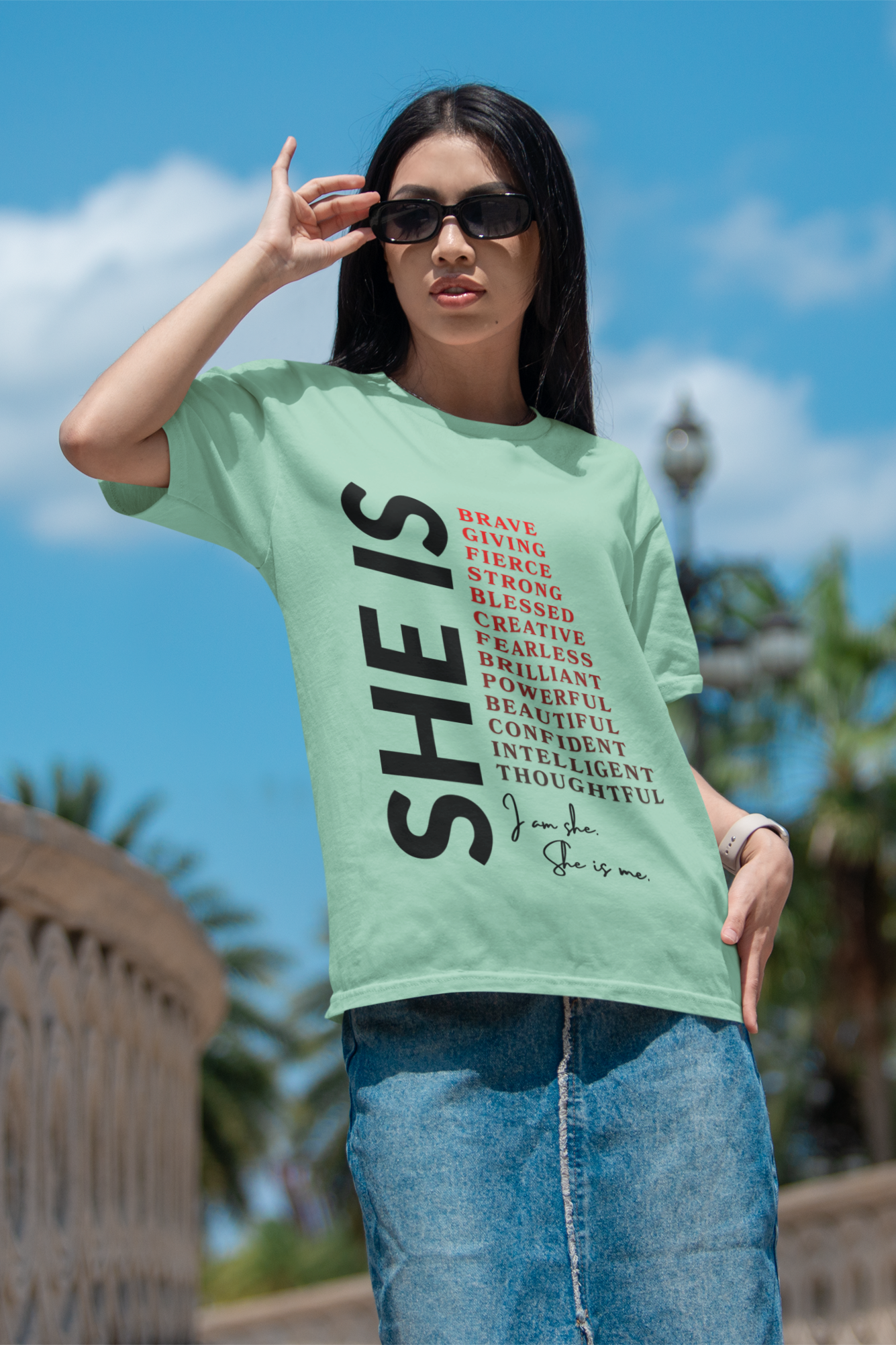 She is Enough - Premium Feminist Oversized T-shirt