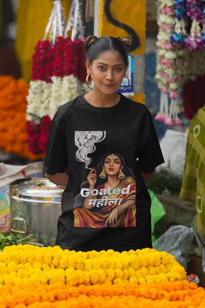 Goated Mahila - Premium Feminist Oversized T-shirt