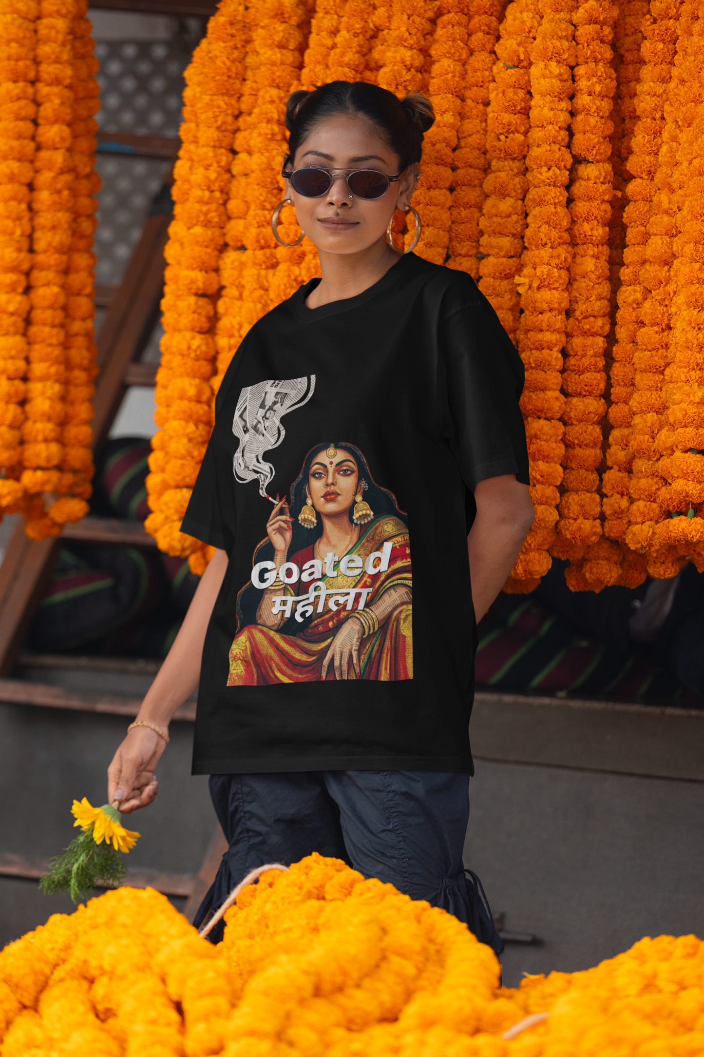 Goated Mahila - Premium Feminist Oversized T-shirt
