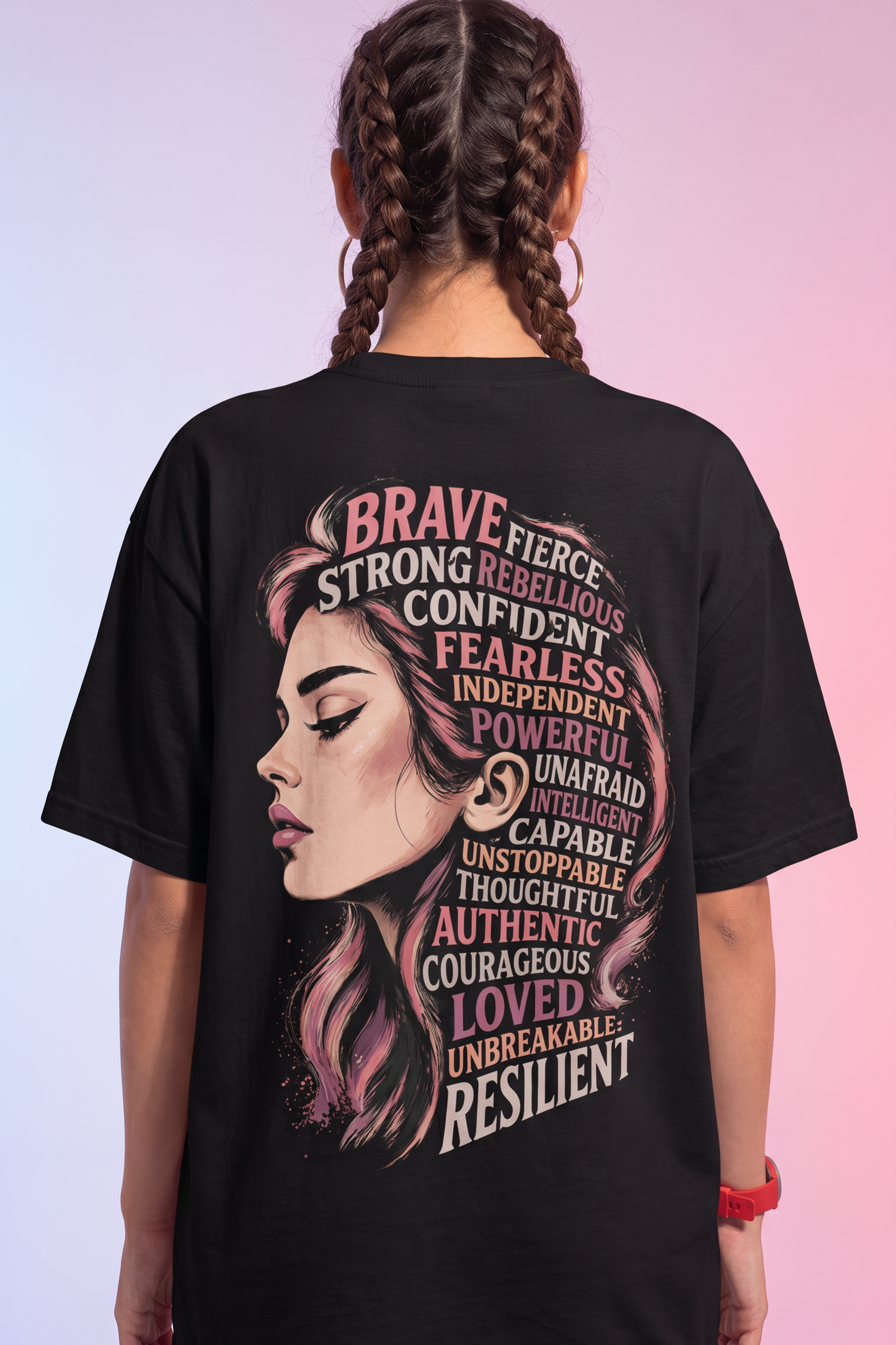 Strong Women Rise - Powerful Feminist Oversized Tshirt