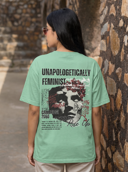 Never Give Up - Powerful Feminist Oversized T-shirt