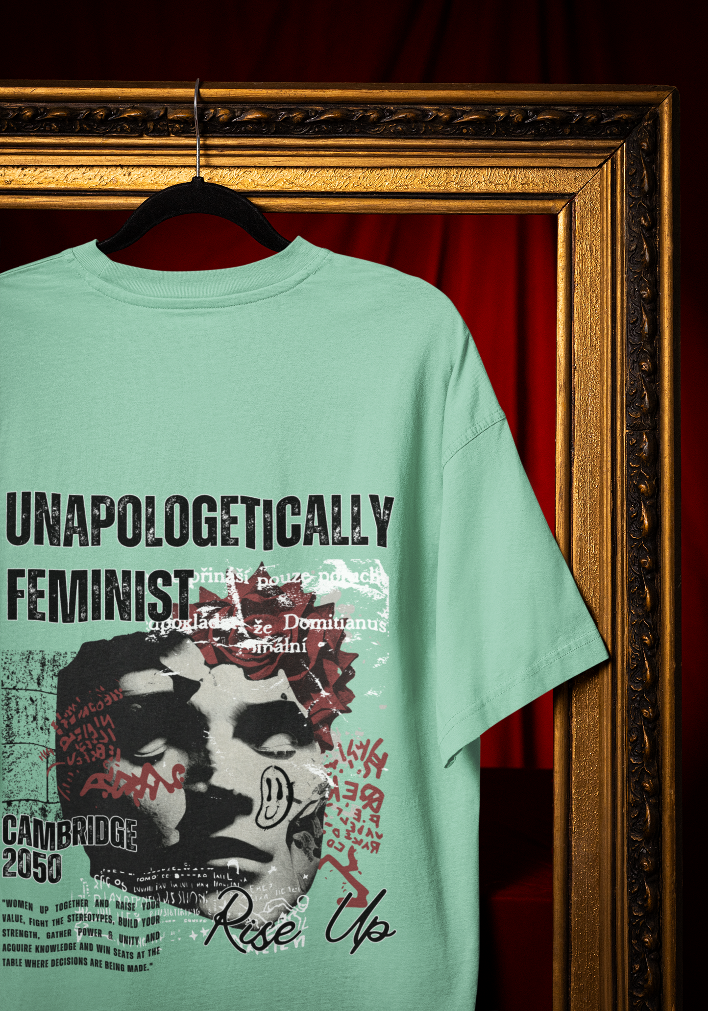 Never Give Up - Powerful Feminist Oversized T-shirt