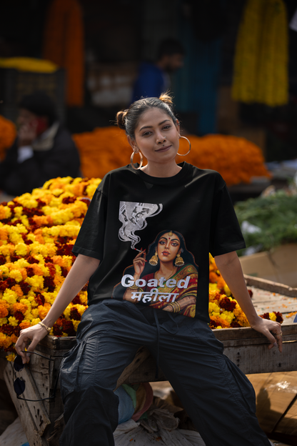 Goated Mahila - Premium Feminist Oversized T-shirt