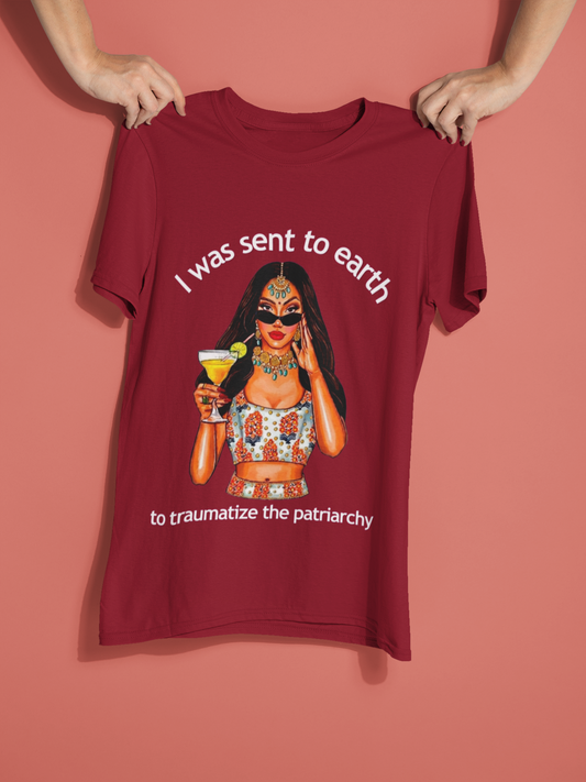 Funny Feminist T-shirt - Traumatize Patriarchy