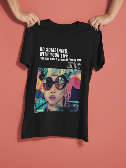 Popart Fun Feminist Crewneck Tshirt - Do Something