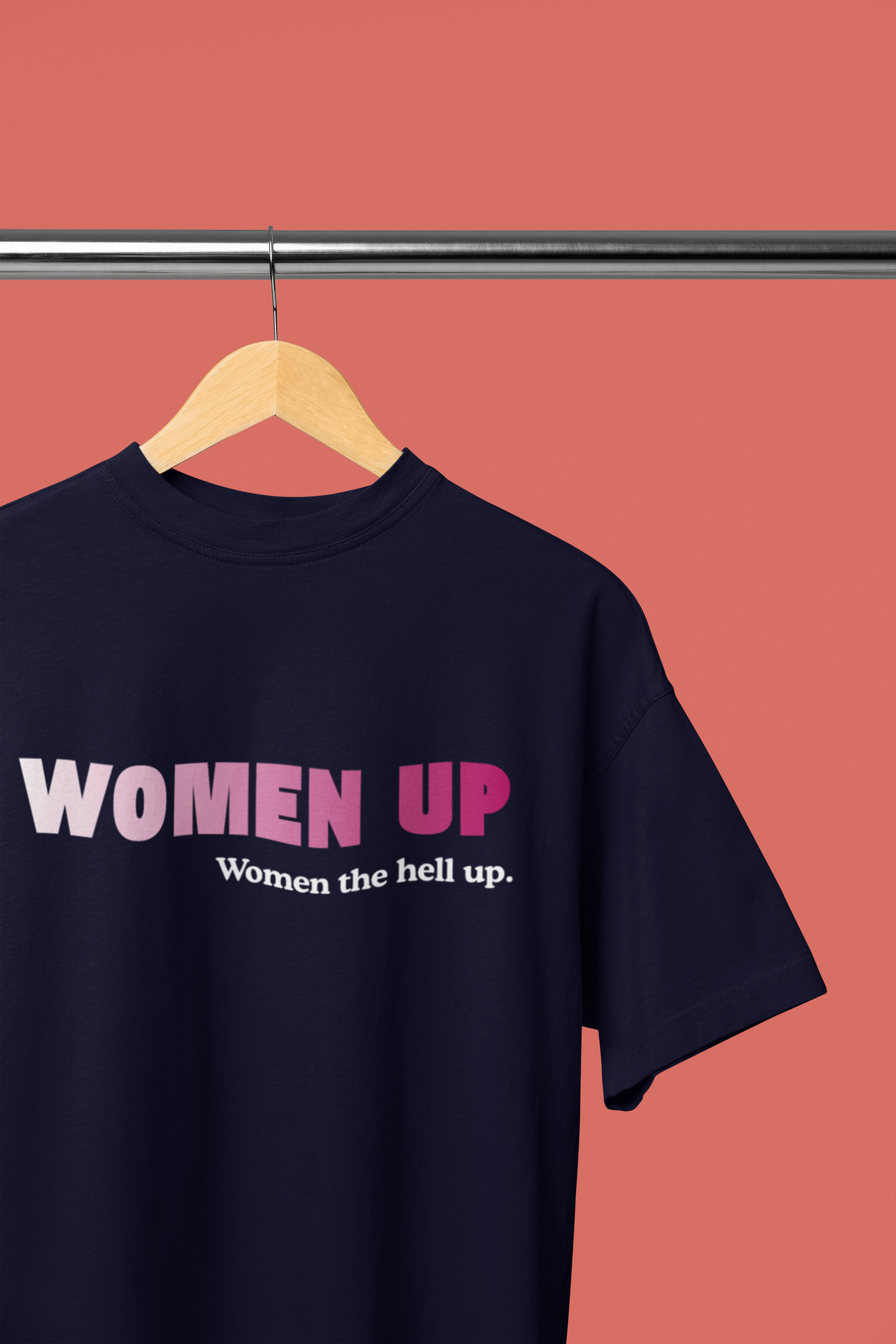 Never Give Up - Powerful Feminist Oversized T-shirt