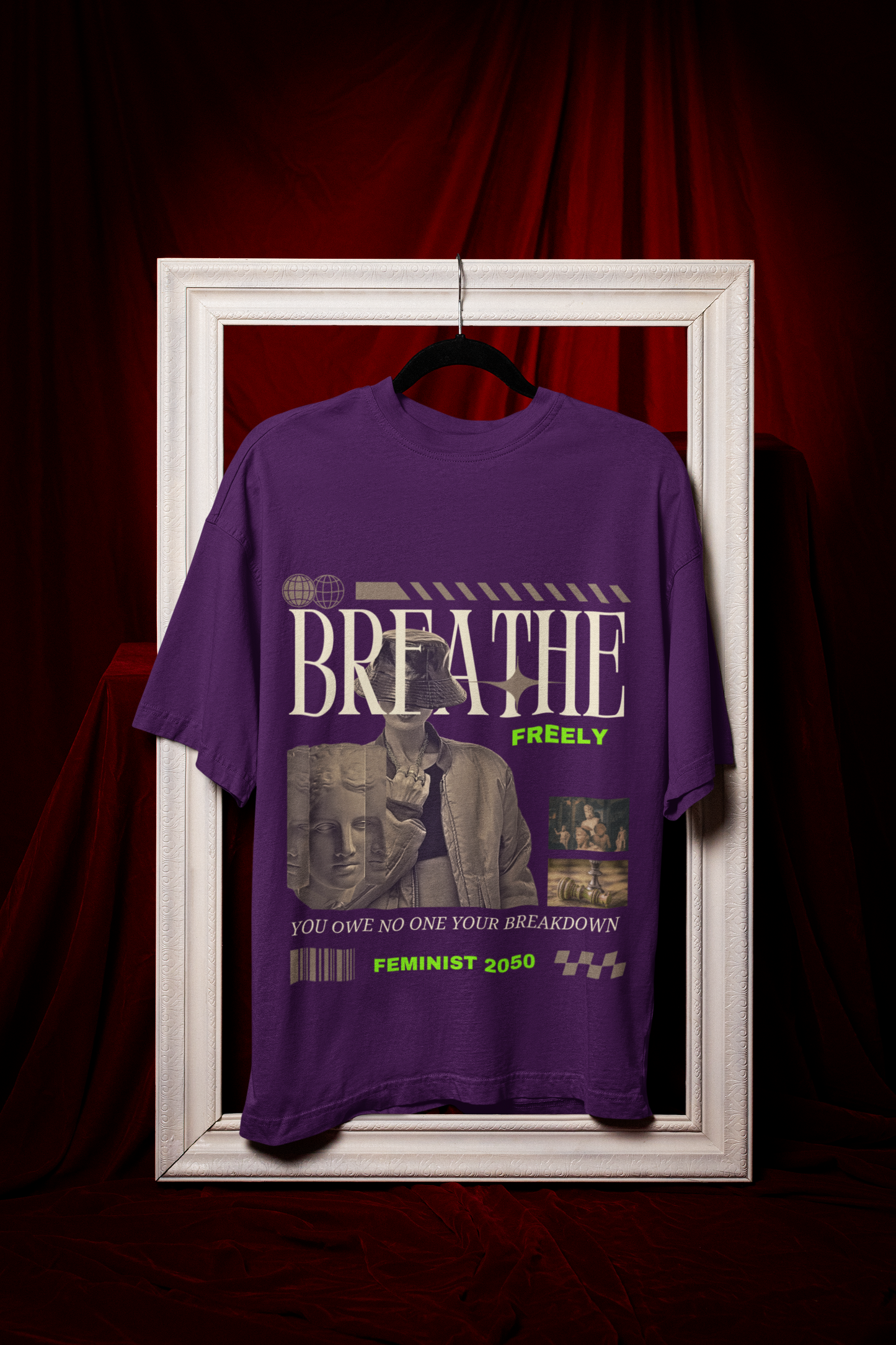 Breathe | Feminist Oversized Unisex T-shirt