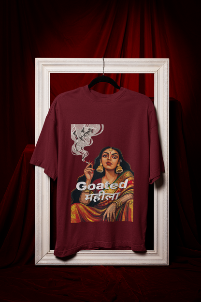 Goated Mahila - Premium Feminist Oversized T-shirt