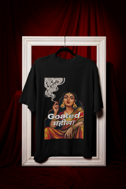 Goated Mahila - Premium Feminist Oversized T-shirt