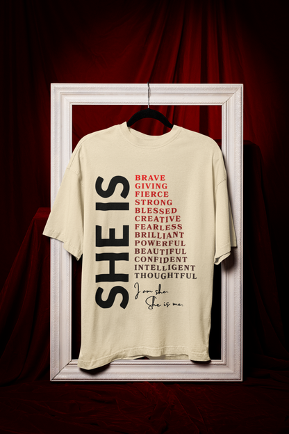 She is Enough - Premium Feminist Oversized T-shirt