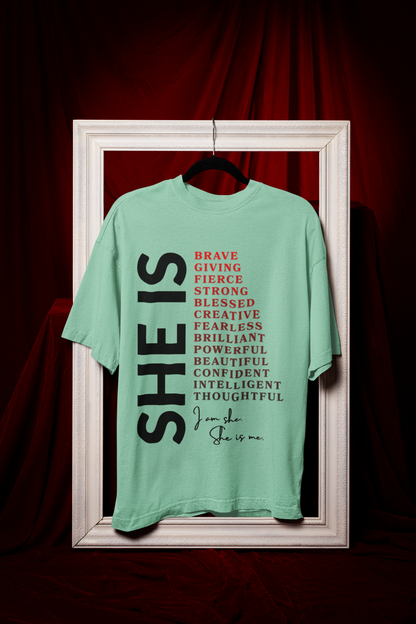 She is Enough - Premium Feminist Oversized T-shirt