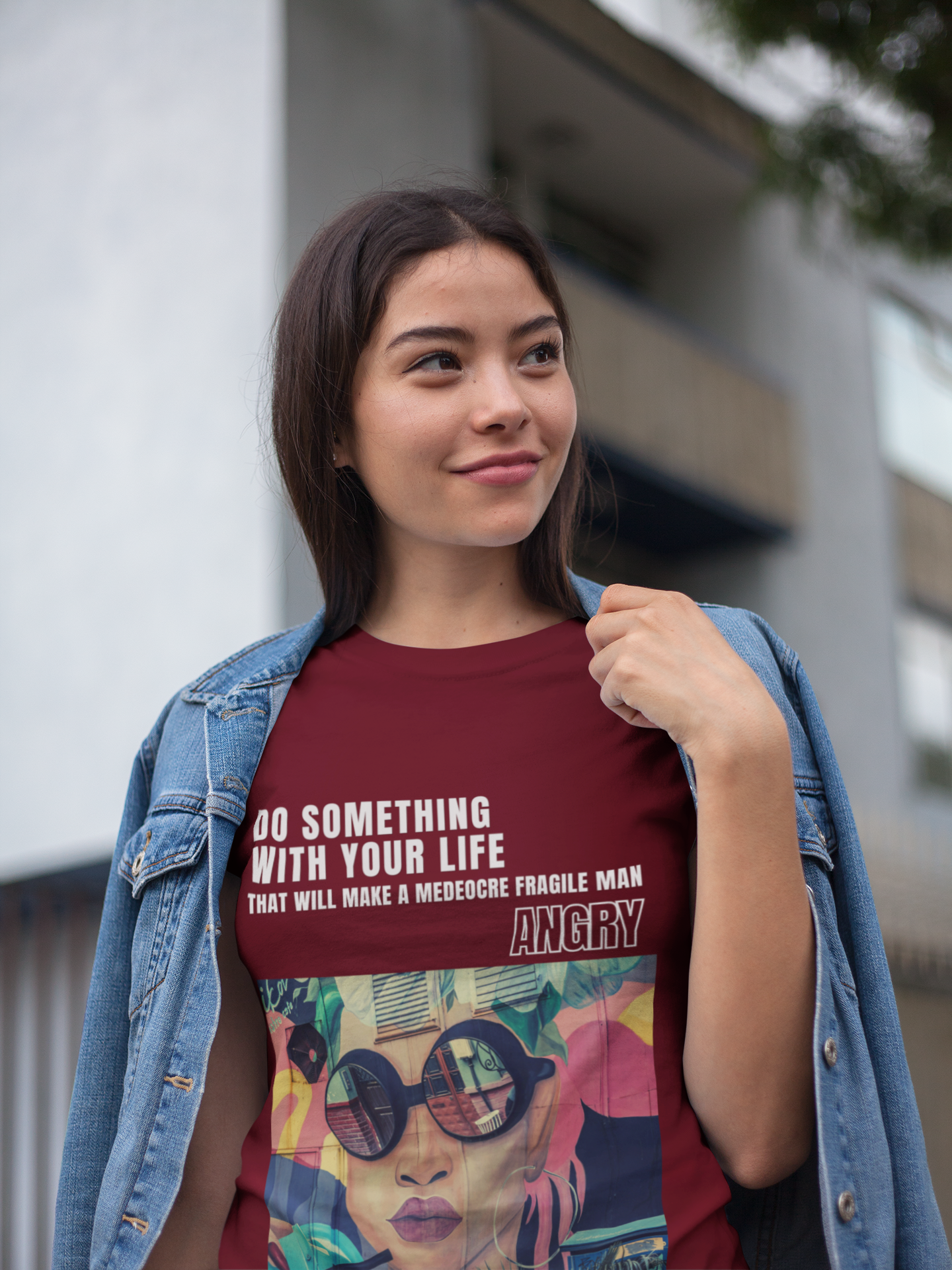Popart Fun Feminist Crewneck Tshirt - Do Something