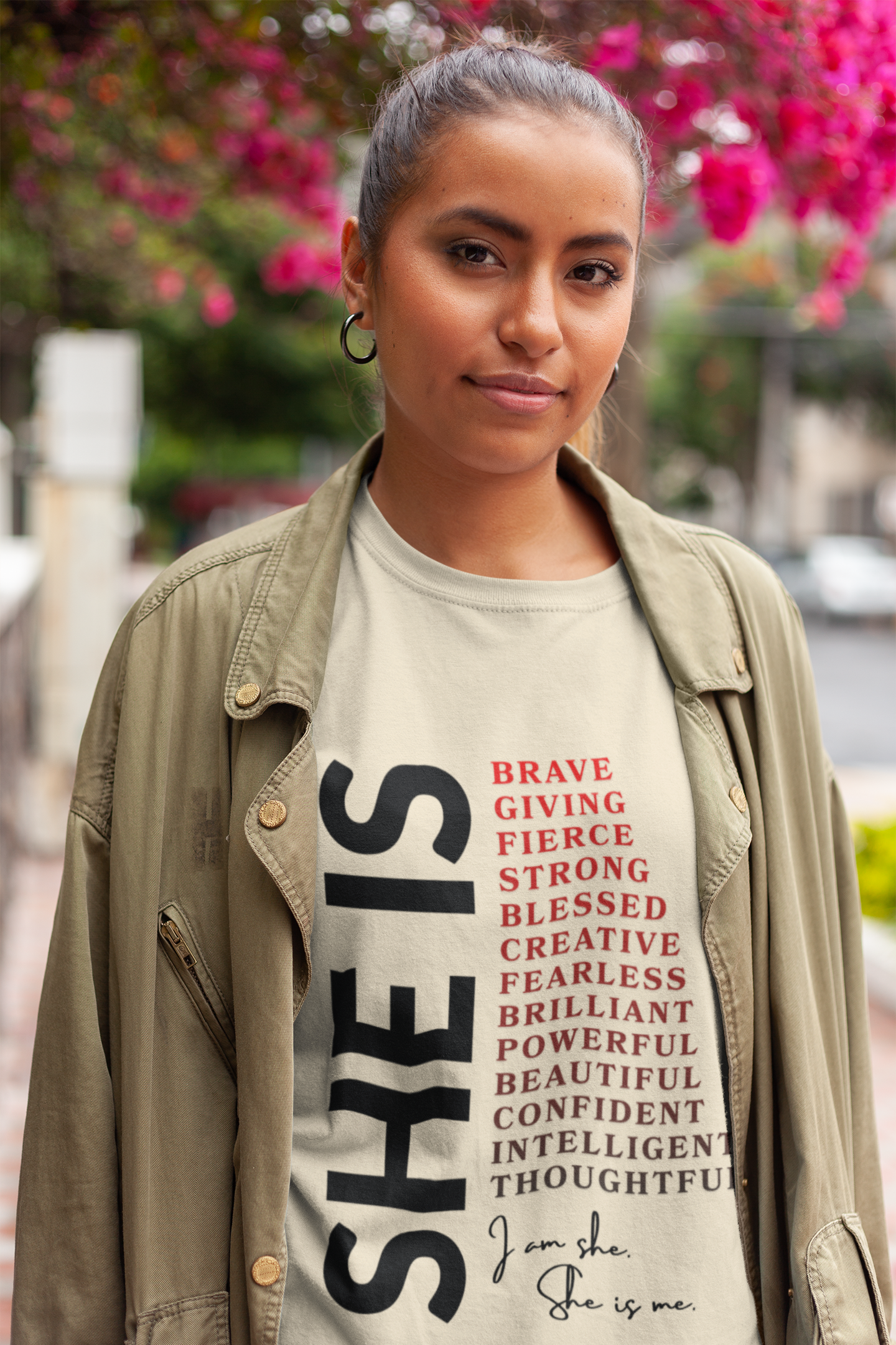 She is Enough - Premium Feminist Oversized T-shirt