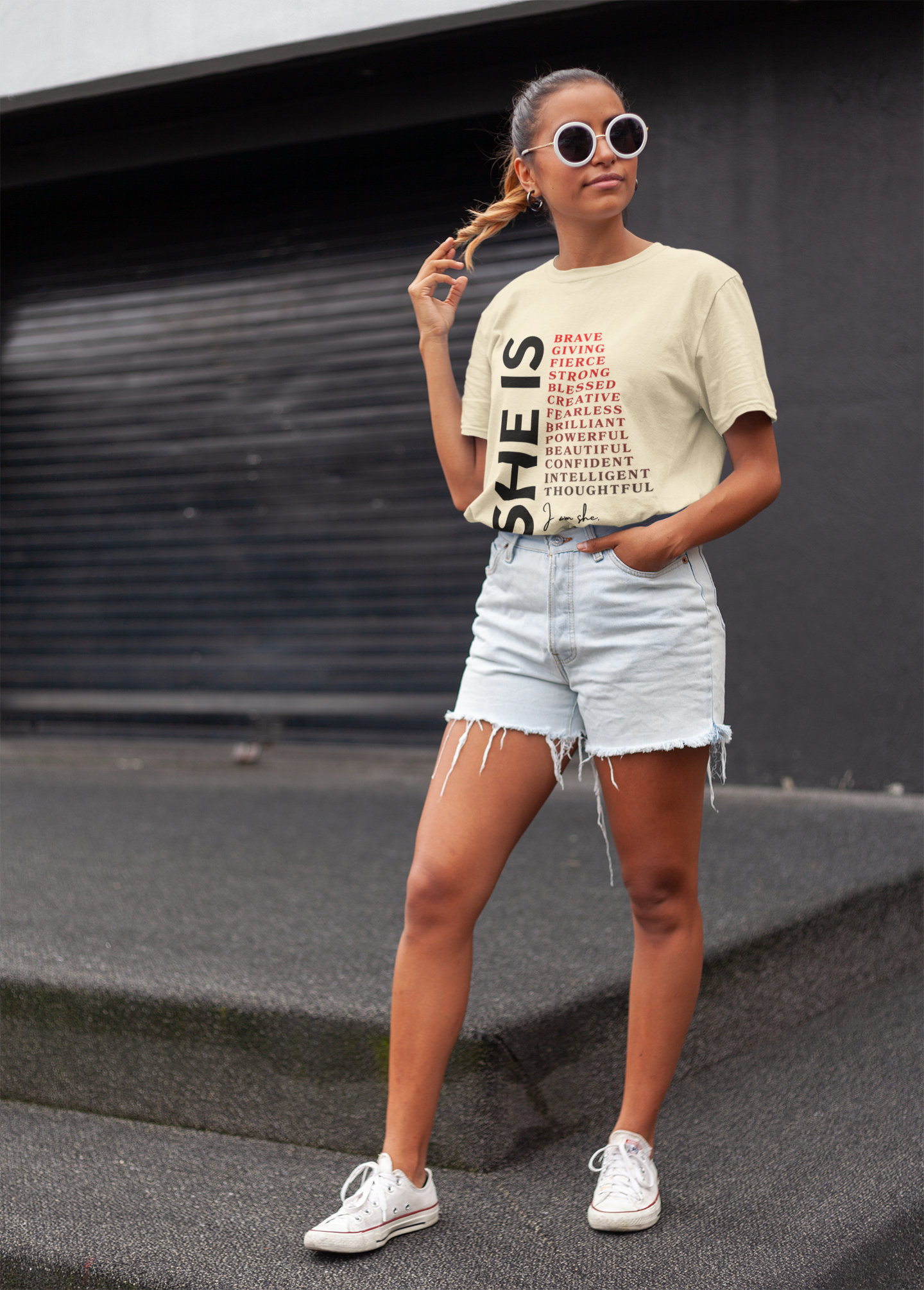 She is Enough - Premium Feminist Oversized T-shirt